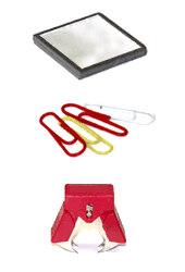 Mirror / Clips Box / Staple Remover